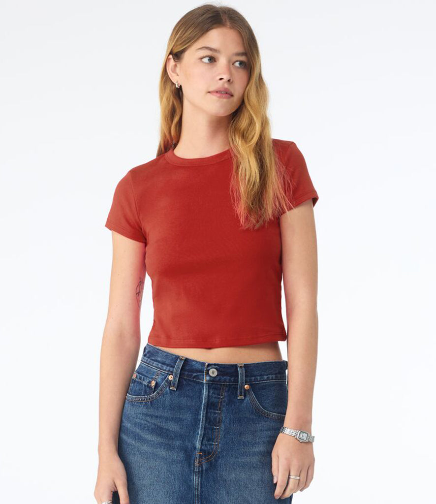 Bella Ladies Micro Rib Baby T-Shirt