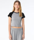 Bella Ladies Micro Rib Raglan Baby T-Shirt
