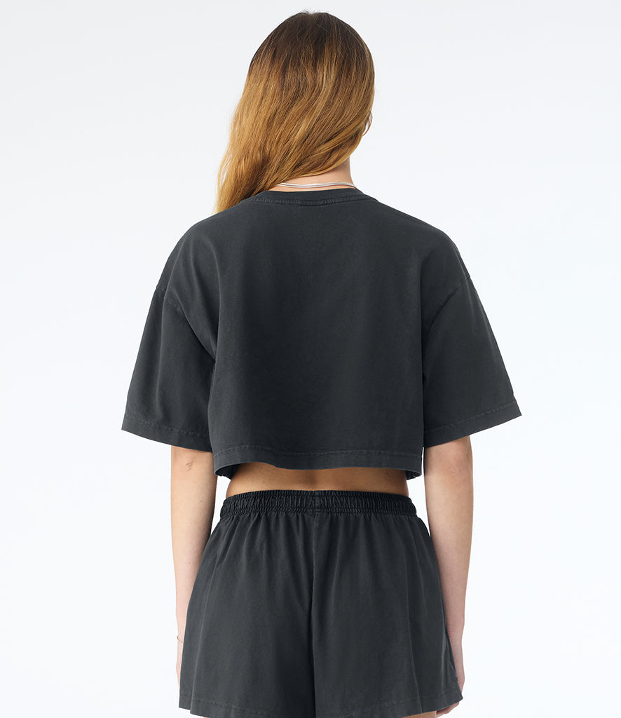 Bella Ladies Heavyweight Washed Cropped T-Shirt