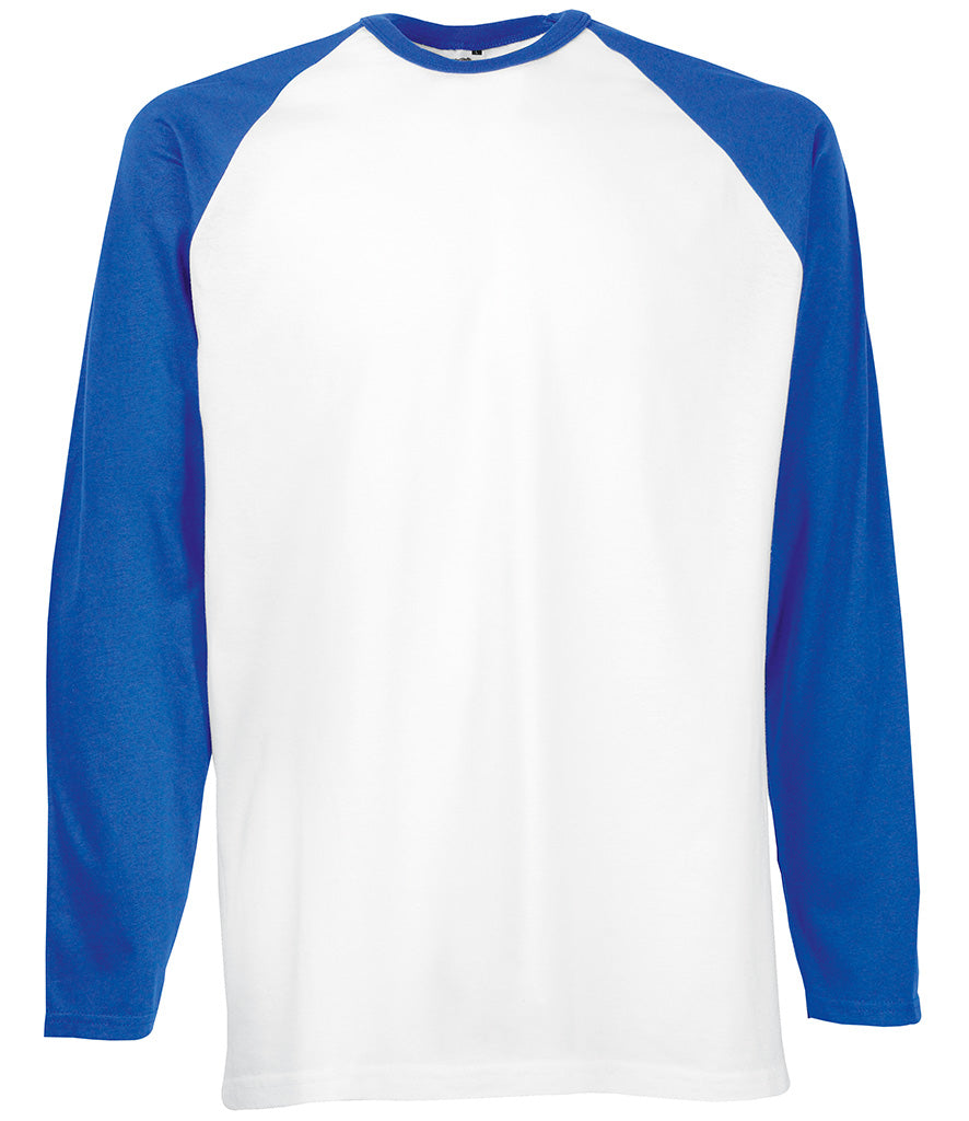 Fruit of the Loom Contrast Long Sleeve Baseball T-Shirt