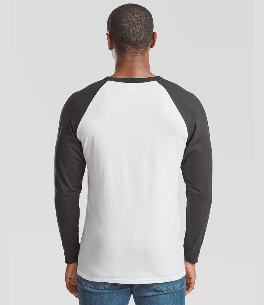 Fruit of the Loom Contrast Long Sleeve Baseball T-Shirt